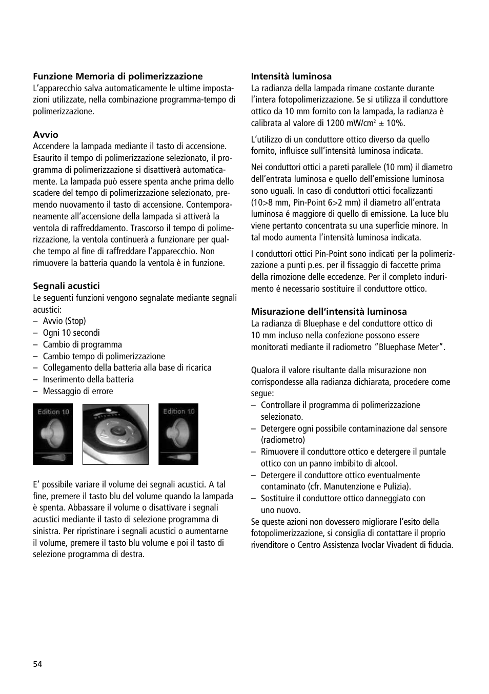 Ivoclar Vivadent Bluephase User Manual | Page 54 / 88