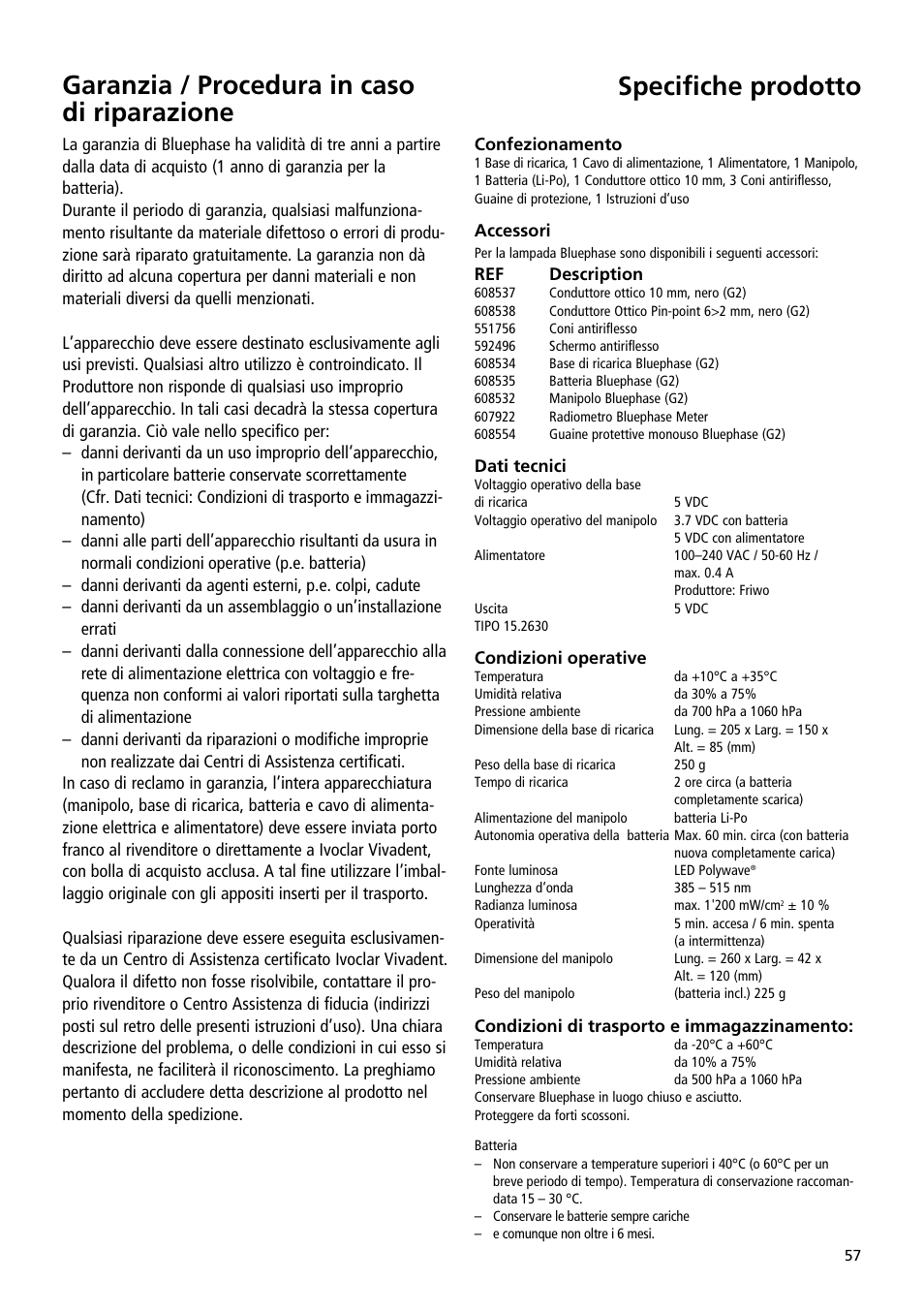 Ivoclar Vivadent Bluephase User Manual | Page 57 / 88