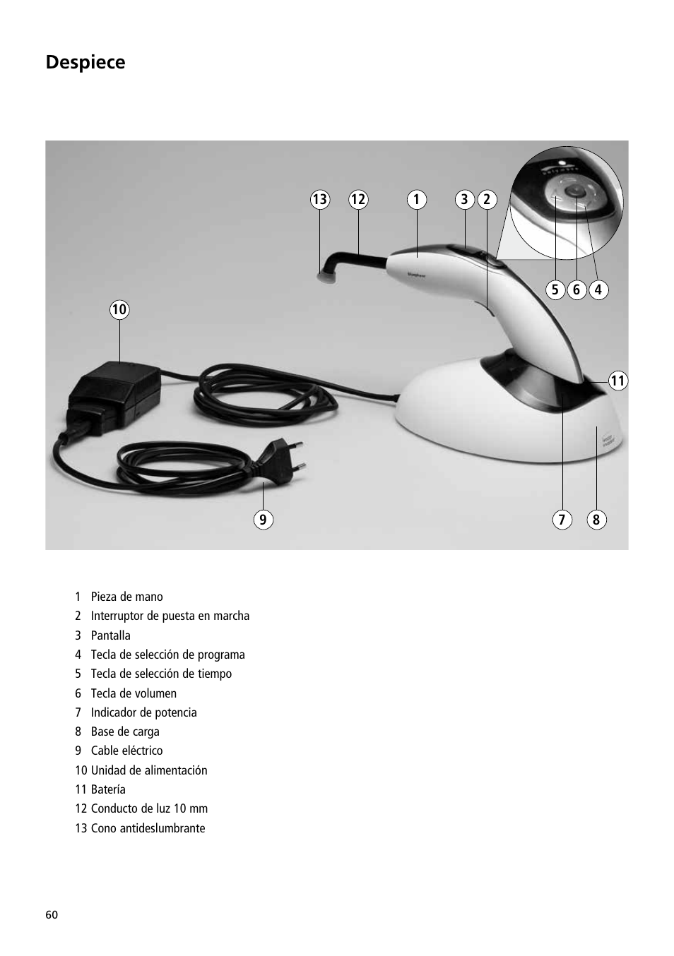 Despiece | Ivoclar Vivadent Bluephase User Manual | Page 60 / 88