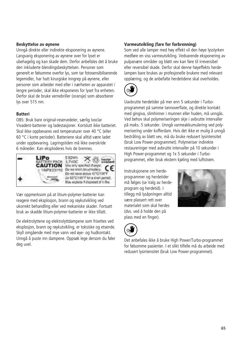 Ivoclar Vivadent Bluephase 20i User Manual | Page 61 / 118