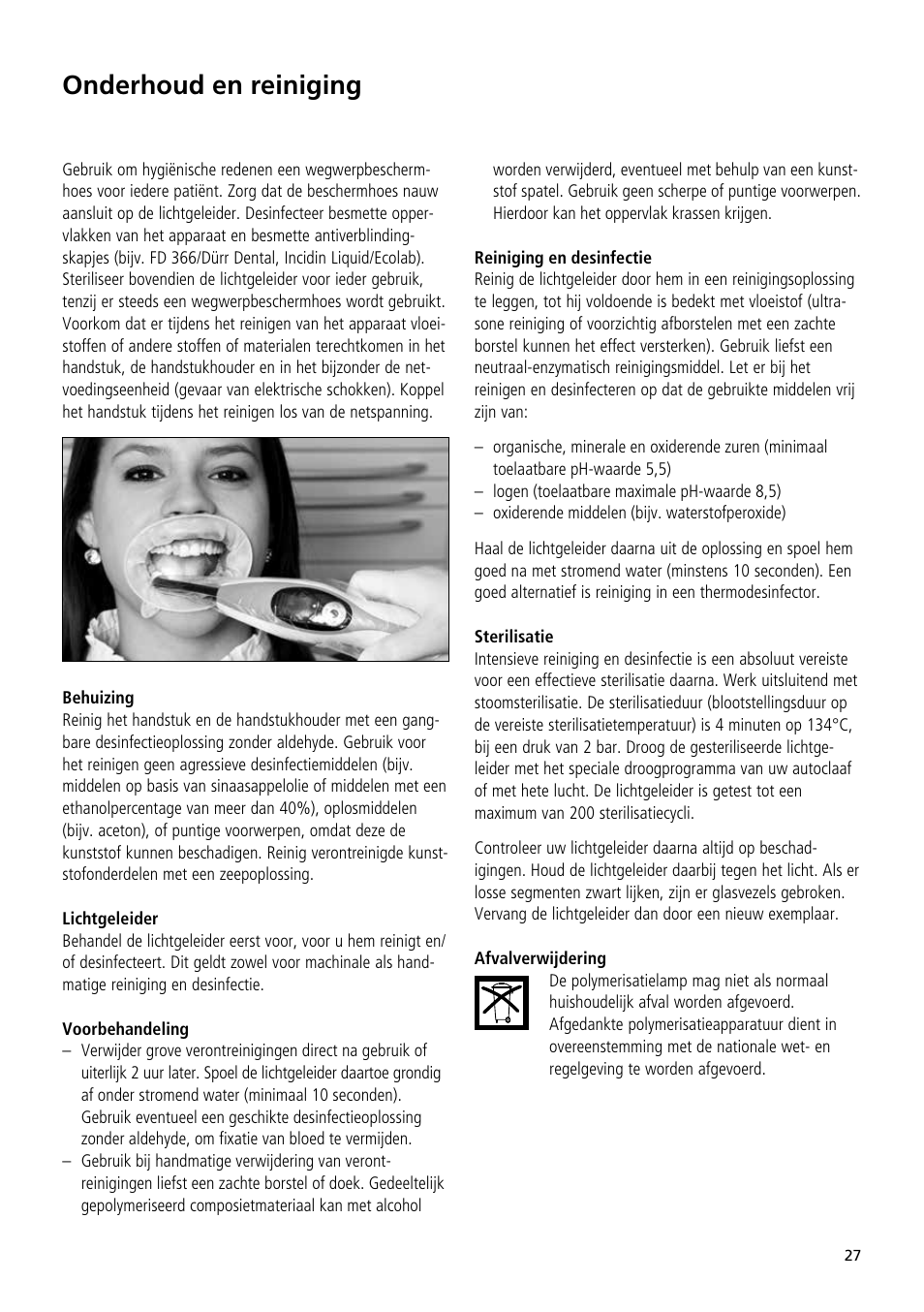 Onderhoud en reiniging | Ivoclar Vivadent Bluephase C8 User Manual | Page 23 / 54