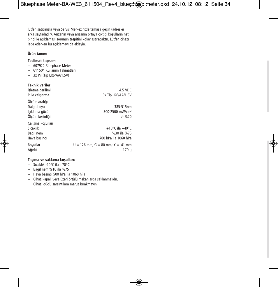 Ivoclar Vivadent Bluephase Meter User Manual | Page 34 / 40