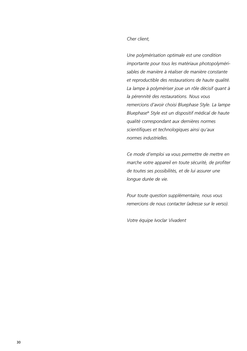 Ivoclar Vivadent Bluephase Style User Manual | Page 30 / 88
