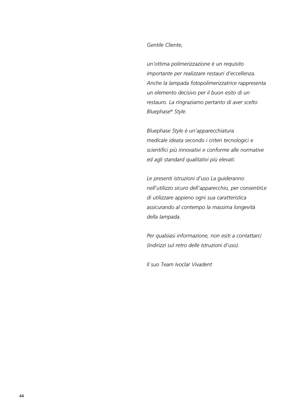 Ivoclar Vivadent Bluephase Style User Manual | Page 44 / 88
