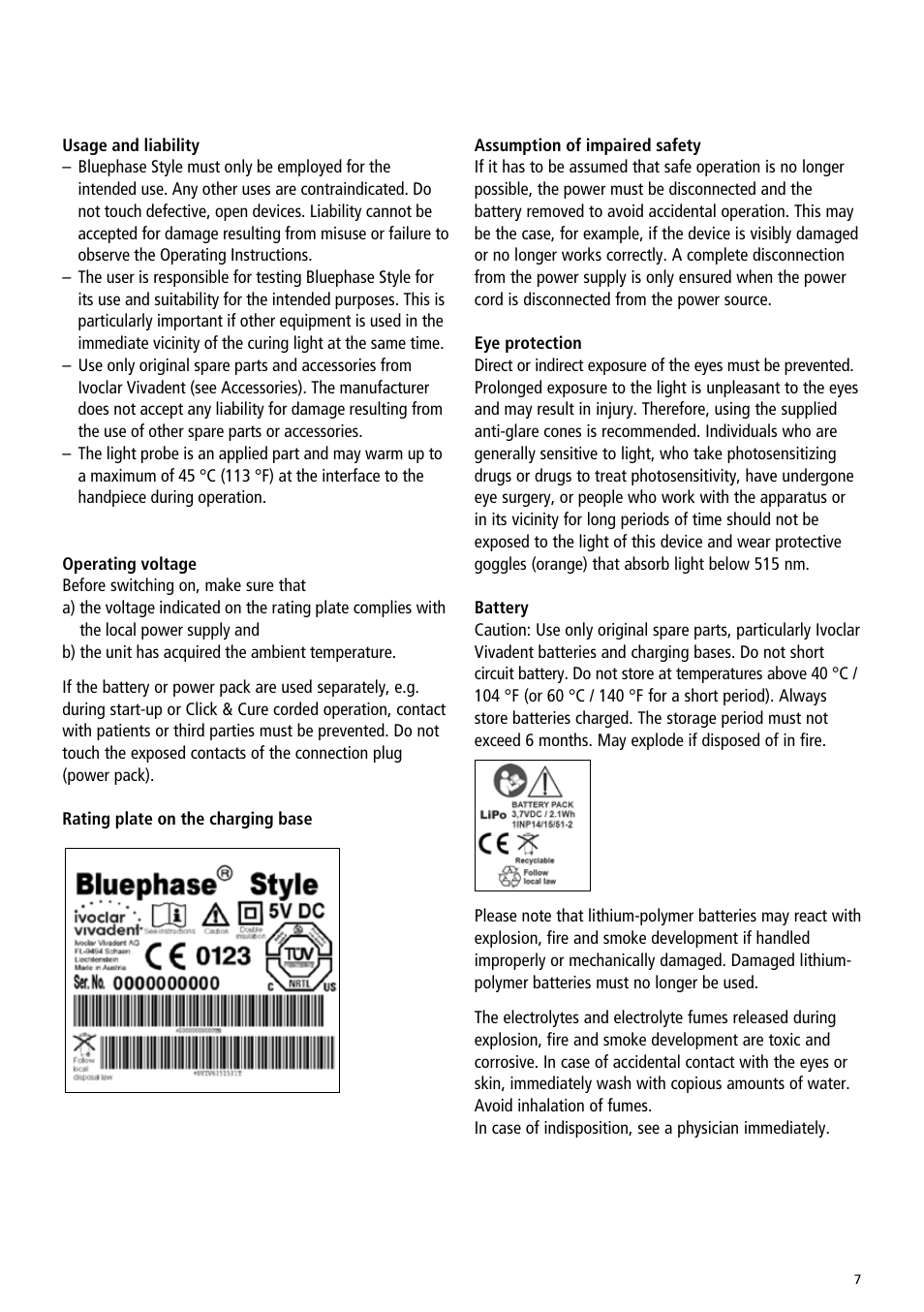 Ivoclar Vivadent Bluephase Style User Manual | Page 7 / 88