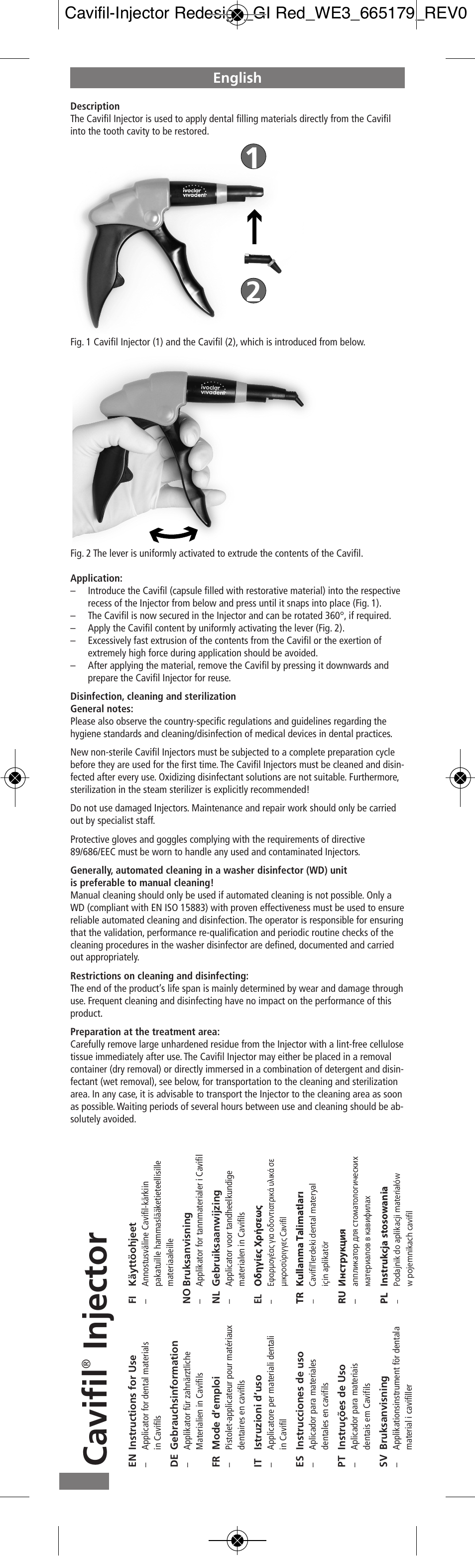 Ivoclar Vivadent Cavifil Injector User Manual | 30 pages