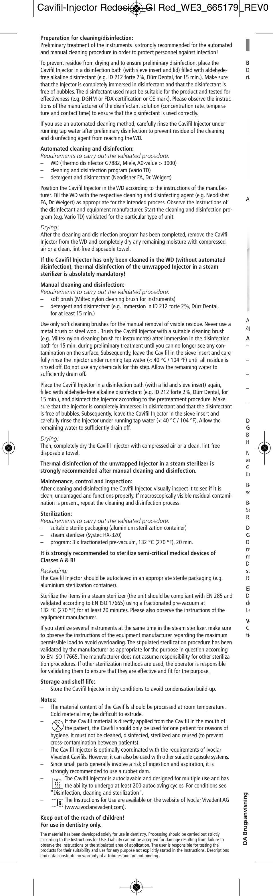 Ivoclar Vivadent Cavifil Injector User Manual | Page 2 / 30