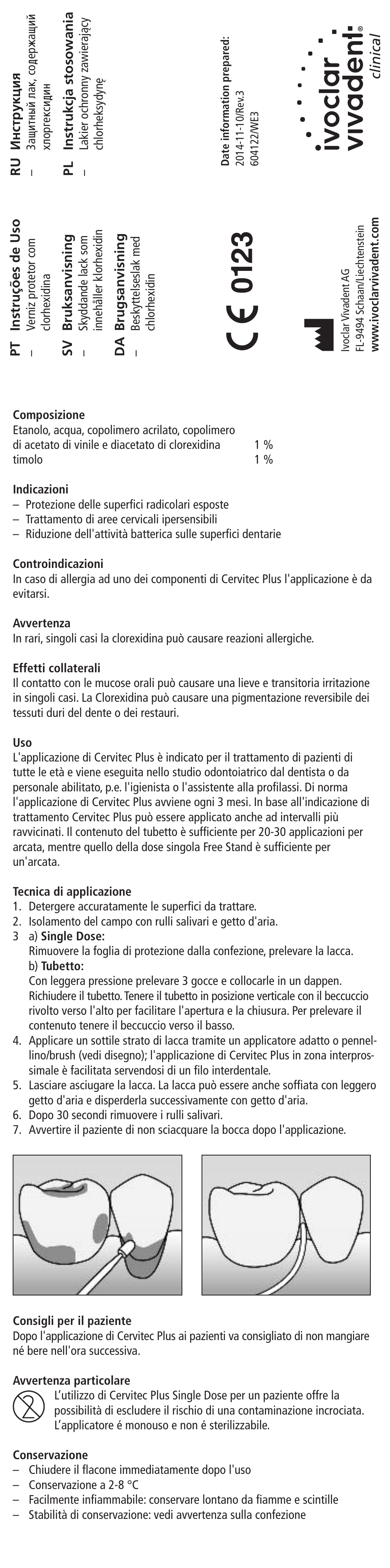 Italiano | Ivoclar Vivadent Cervitec PLUS User Manual | Page 4 / 24