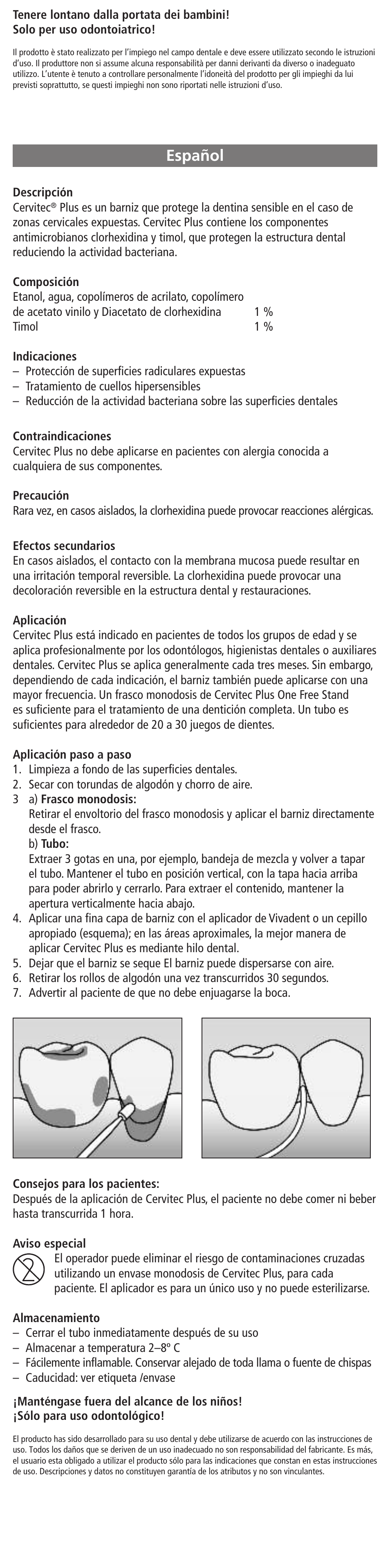 Español | Ivoclar Vivadent Cervitec PLUS User Manual | Page 5 / 24