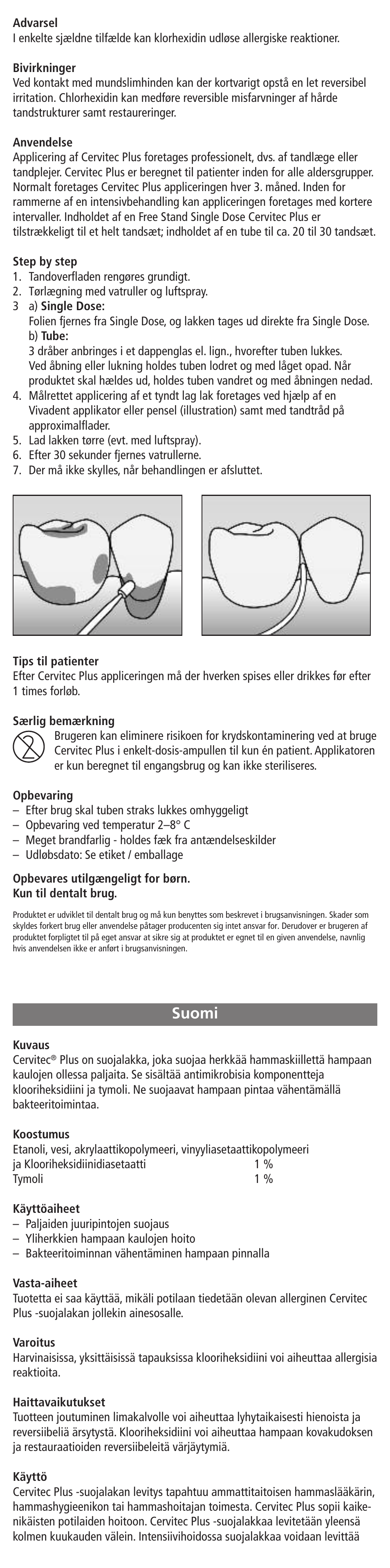 Suomi | Ivoclar Vivadent Cervitec PLUS User Manual | Page 8 / 24