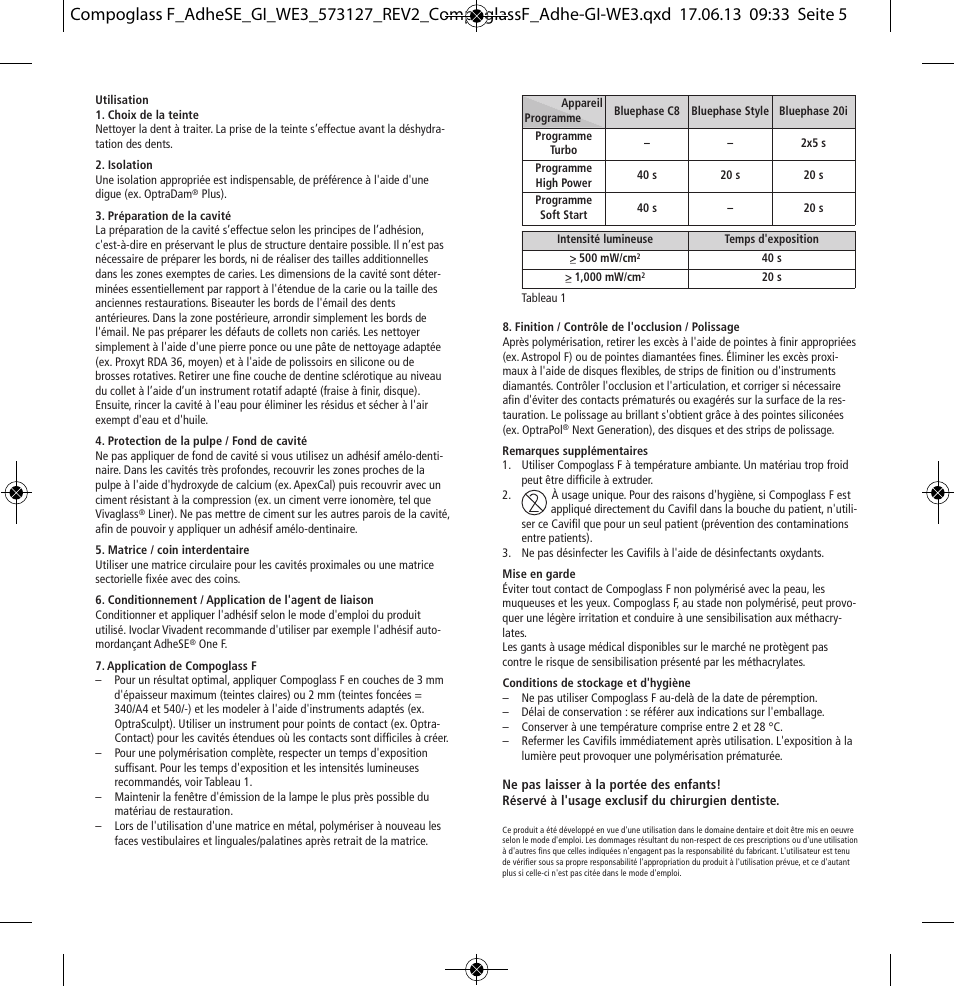 Ivoclar Vivadent Compoglass F User Manual | Page 5 / 28