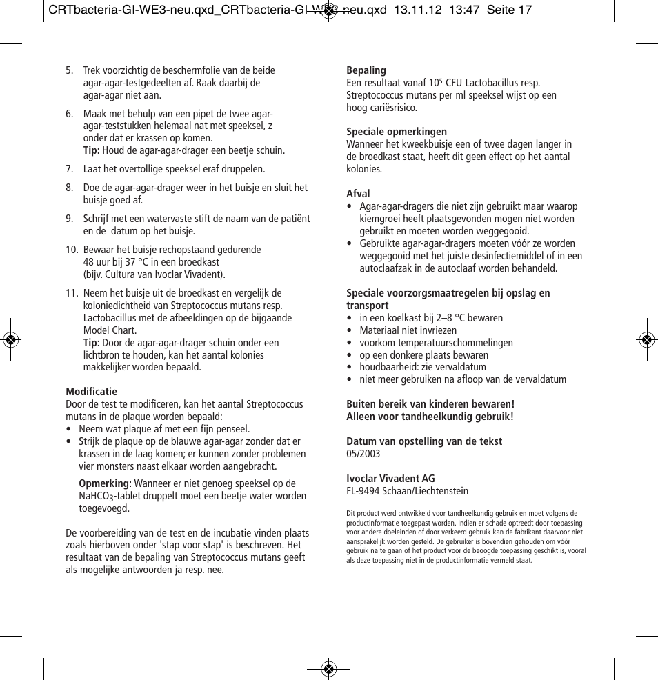 Ivoclar Vivadent CRT bacteria User Manual | Page 17 / 20