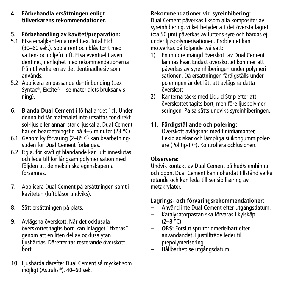 Ivoclar Vivadent Dual Cement User Manual | Page 18 / 33