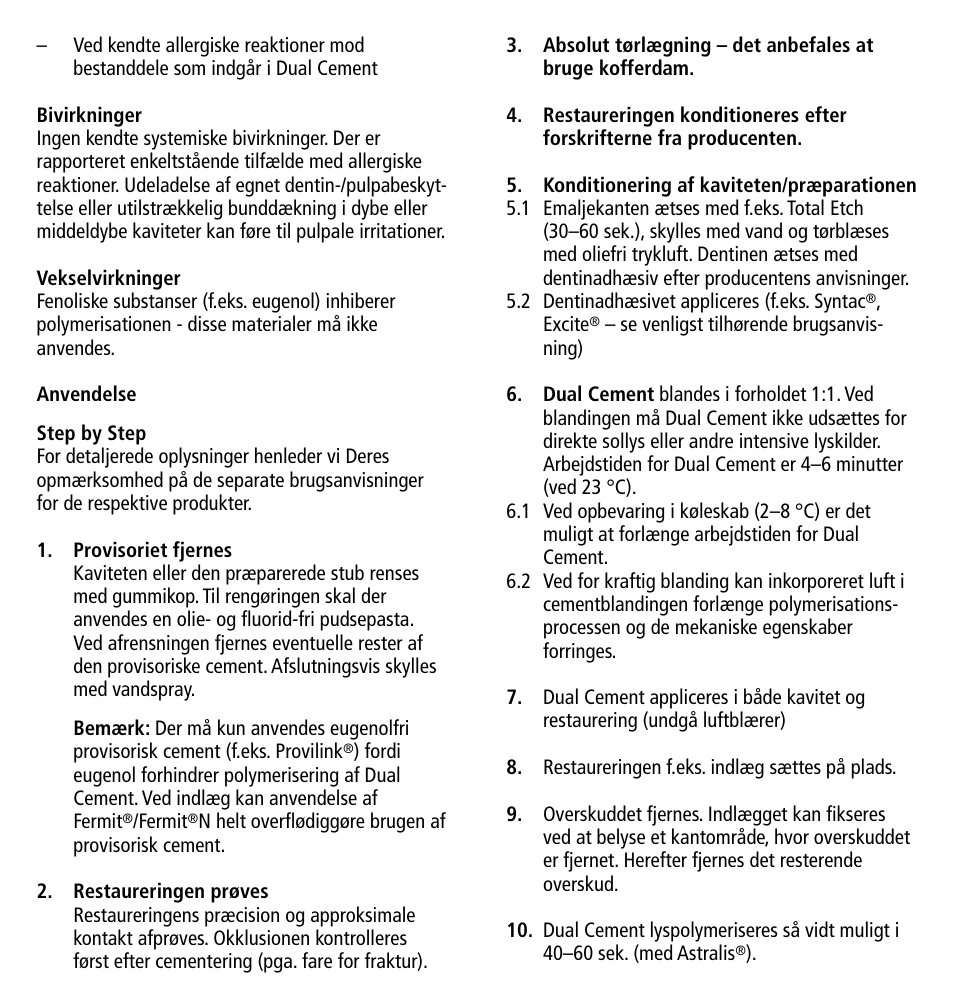 Ivoclar Vivadent Dual Cement User Manual | Page 20 / 33