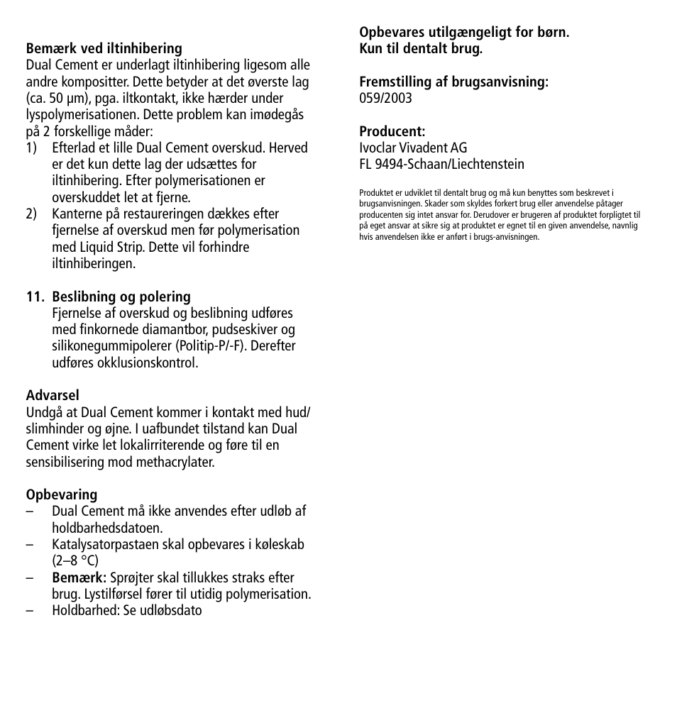 Ivoclar Vivadent Dual Cement User Manual | Page 21 / 33
