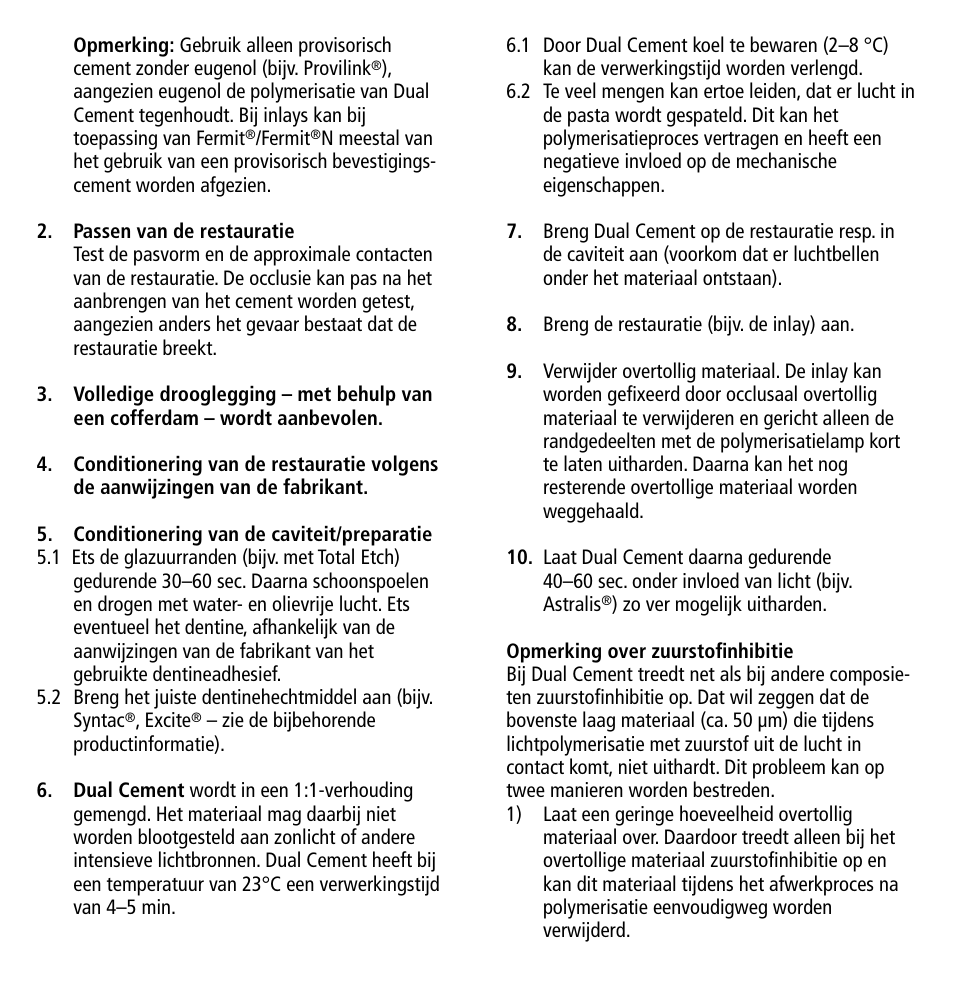 Ivoclar Vivadent Dual Cement User Manual | Page 28 / 33