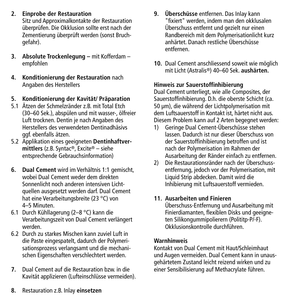 Ivoclar Vivadent Dual Cement User Manual | Page 5 / 33
