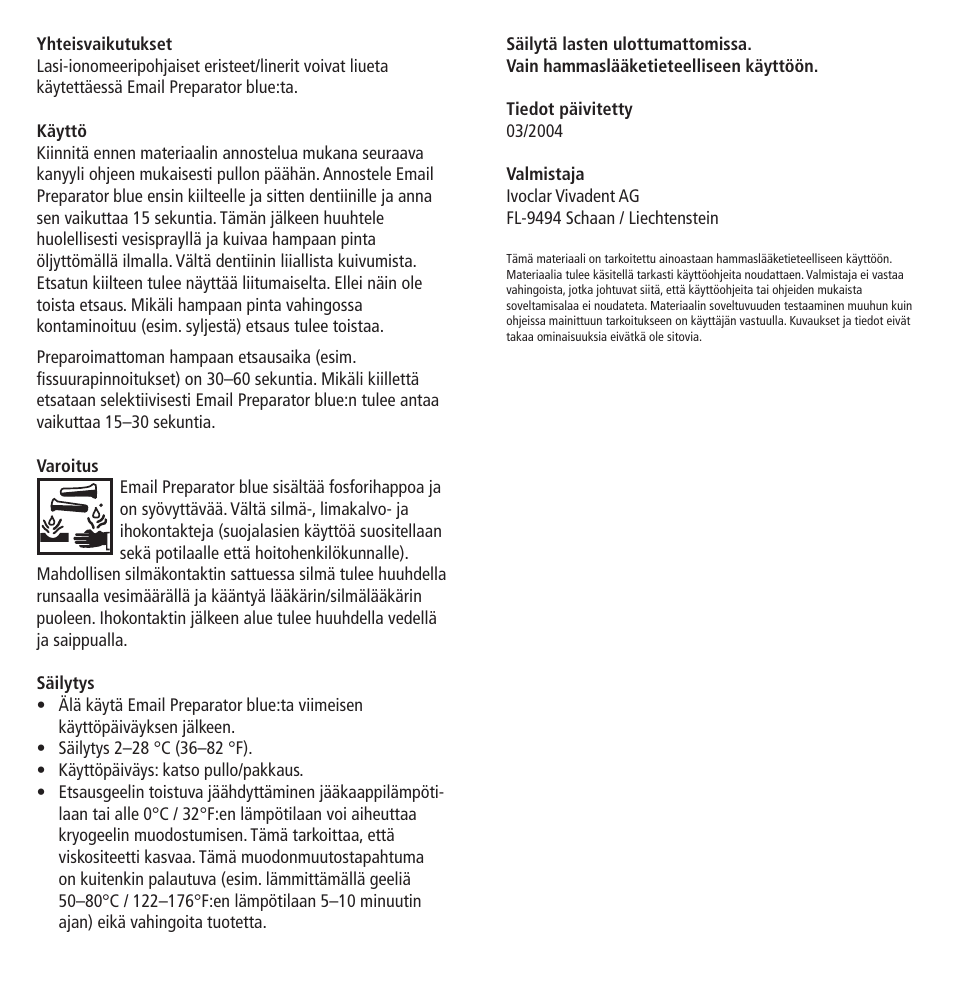 Ivoclar Vivadent Email Preparator blue User Manual | Page 13 / 17