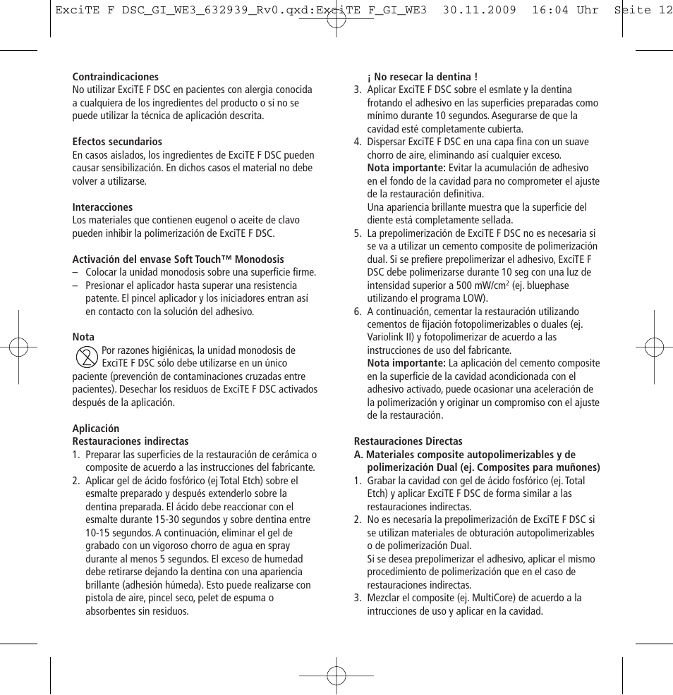 Ivoclar Vivadent ExciTE F DSC User Manual | Page 12 / 40