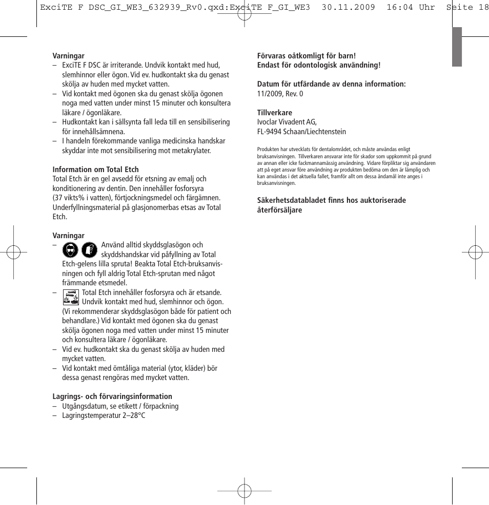 Ivoclar Vivadent ExciTE F DSC User Manual | Page 18 / 40