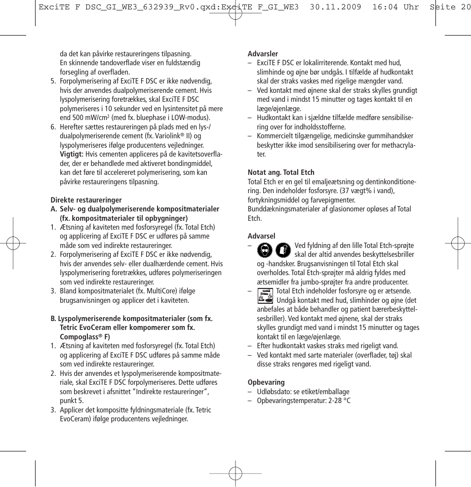 Ivoclar Vivadent ExciTE F DSC User Manual | Page 20 / 40