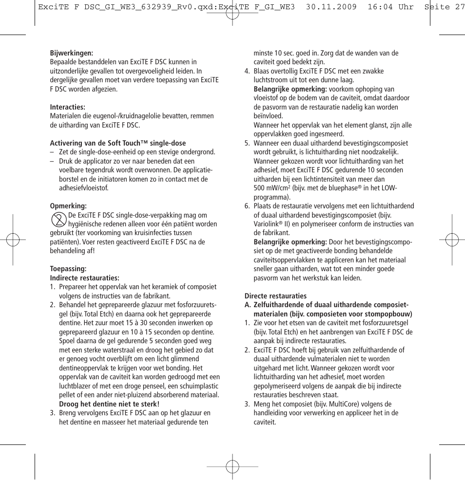 Ivoclar Vivadent ExciTE F DSC User Manual | Page 27 / 40