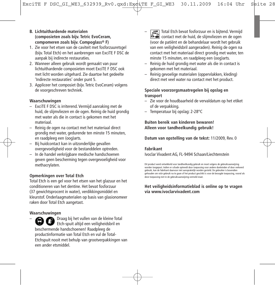 Ivoclar Vivadent ExciTE F DSC User Manual | Page 28 / 40