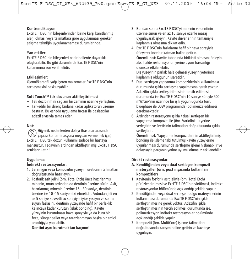 Ivoclar Vivadent ExciTE F DSC User Manual | Page 32 / 40