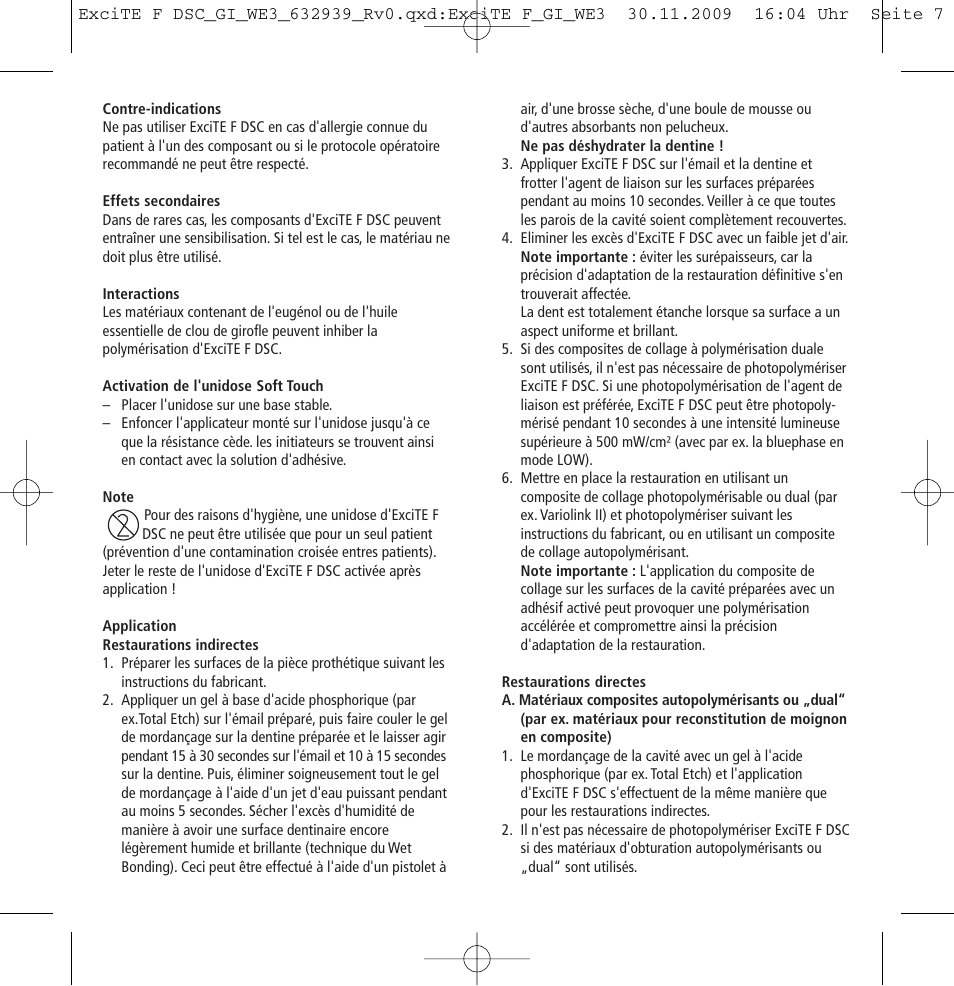 Ivoclar Vivadent ExciTE F DSC User Manual | Page 7 / 40