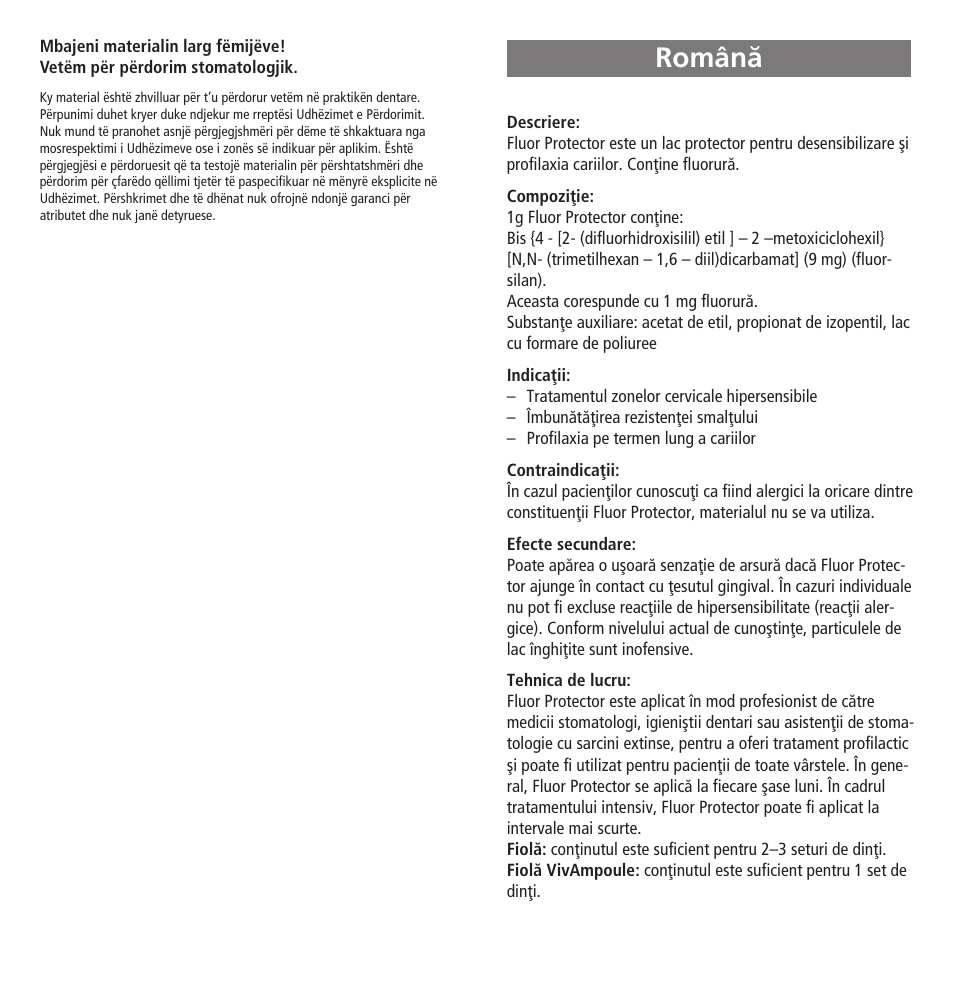 Românæ | Ivoclar Vivadent Fluor Protector User Manual | Page 33 / 43
