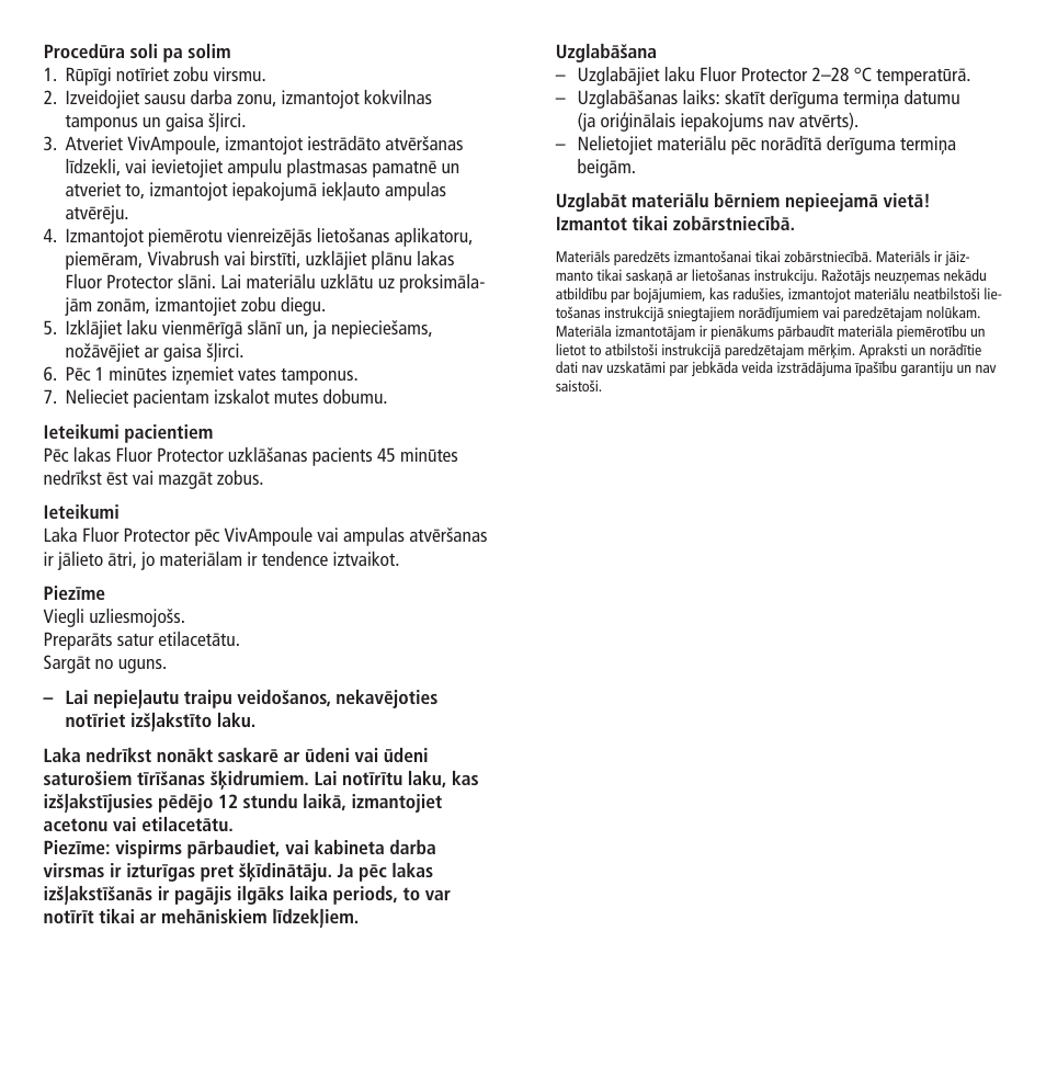 Ivoclar Vivadent Fluor Protector User Manual | Page 40 / 43
