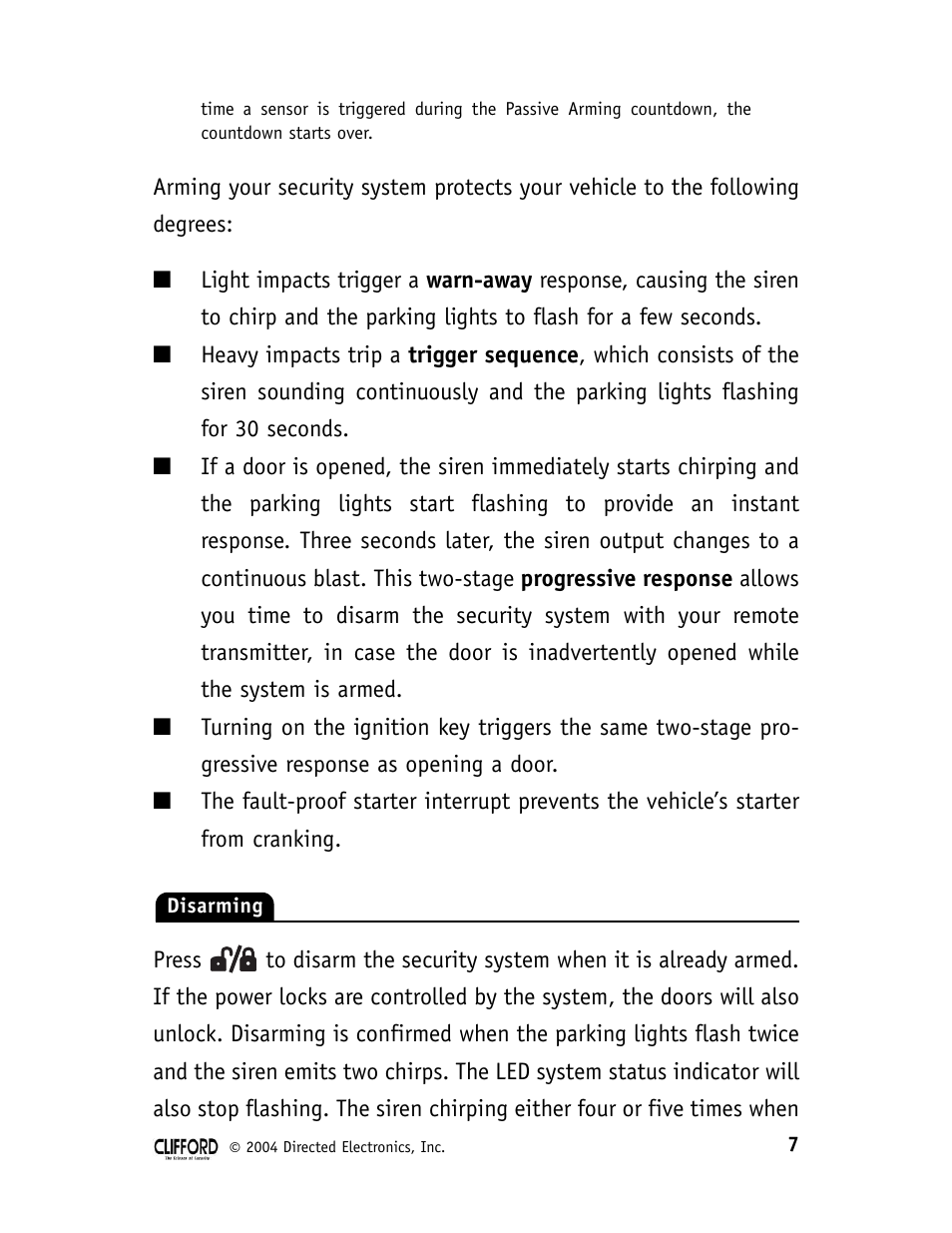 CLIFFORD 22CX User Manual | Page 12 / 25