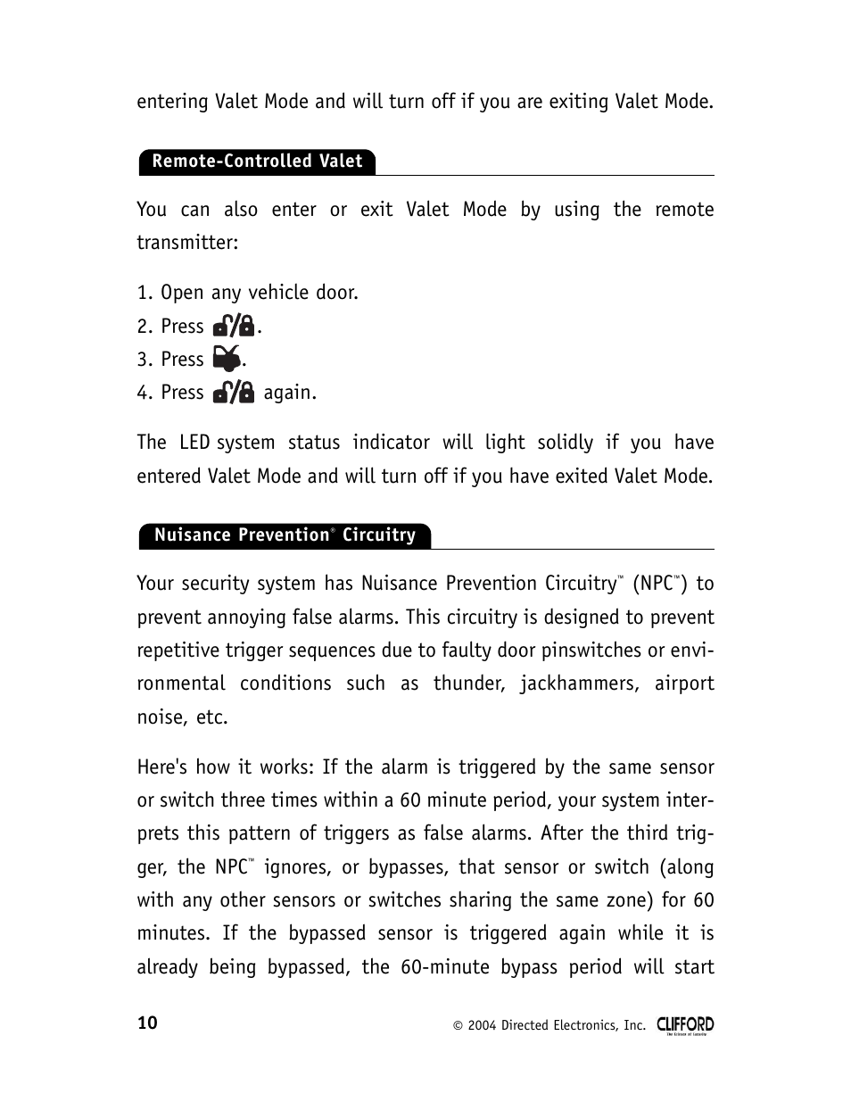 CLIFFORD 22CX User Manual | Page 15 / 25