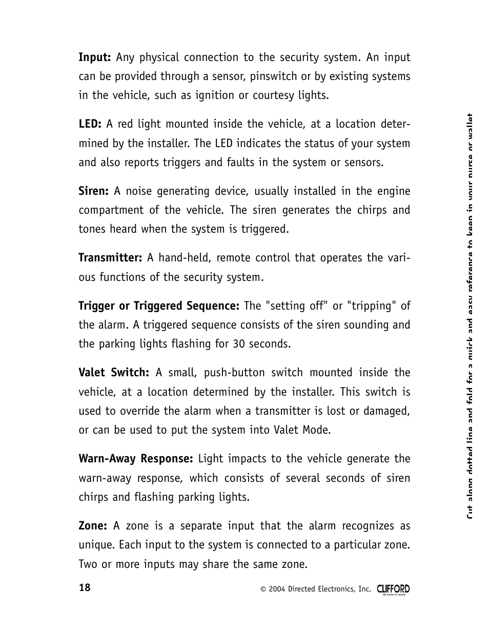 CLIFFORD 22CX User Manual | Page 23 / 25