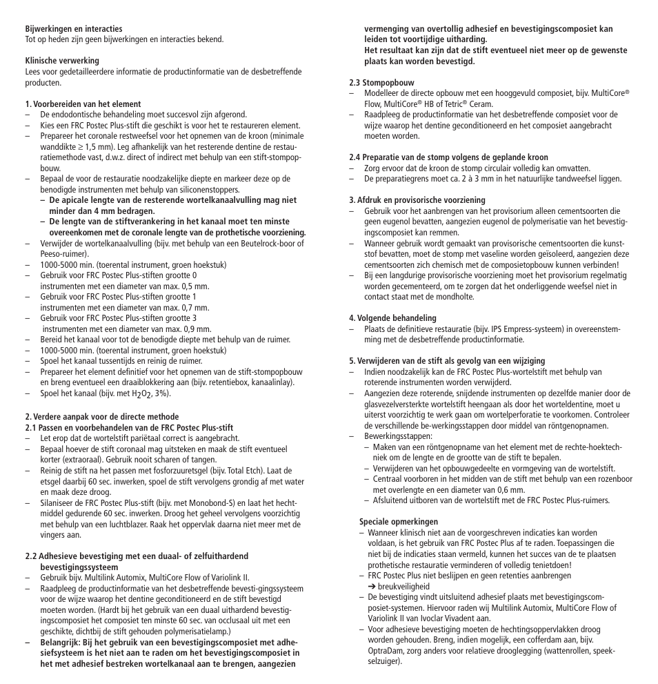 Ivoclar Vivadent FRC Postec Plus User Manual | Page 22 / 32