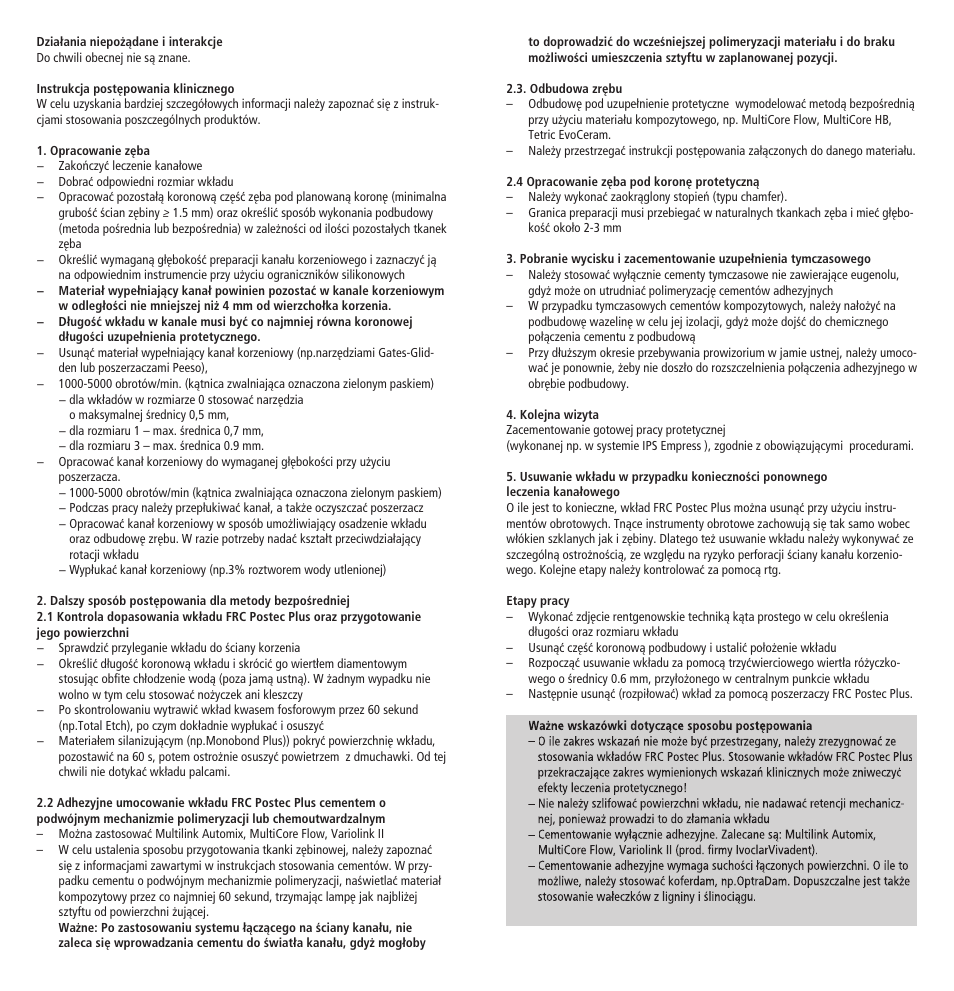 Ivoclar Vivadent FRC Postec Plus User Manual | Page 30 / 32