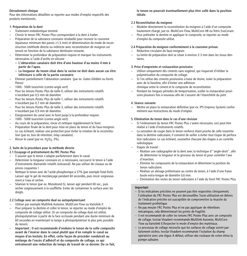 Ivoclar Vivadent FRC Postec Plus User Manual | Page 6 / 32