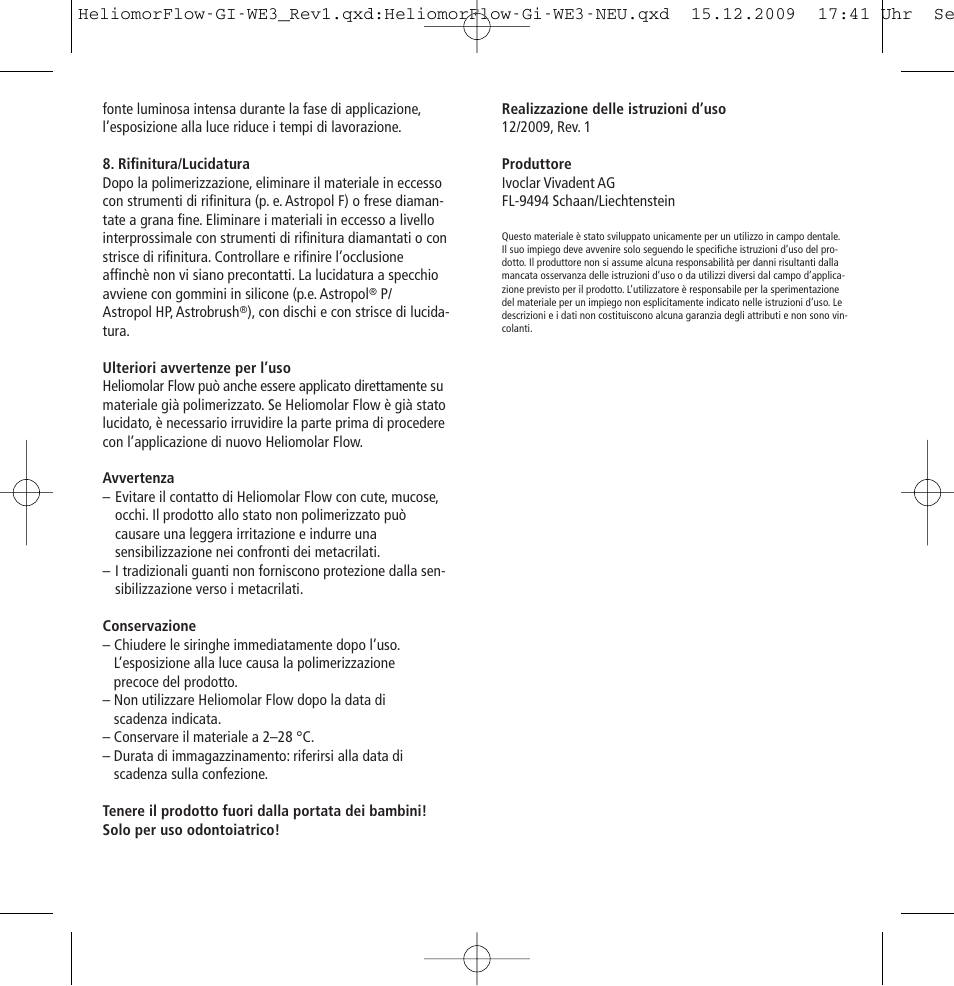 Ivoclar Vivadent Heliomolar Flow User Manual | Page 10 / 28