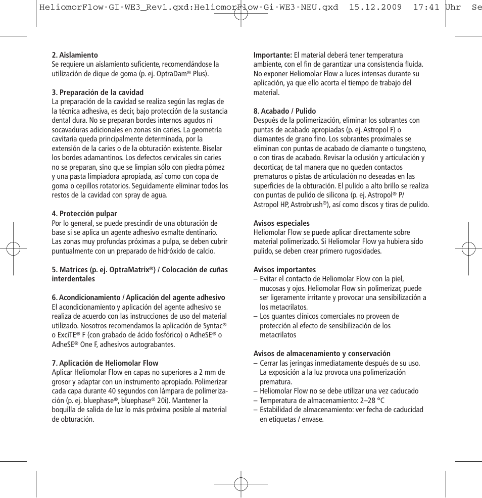 Ivoclar Vivadent Heliomolar Flow User Manual | Page 12 / 28