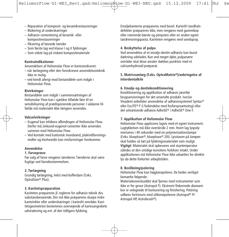 Ivoclar Vivadent Heliomolar Flow User Manual | Page 18 / 28