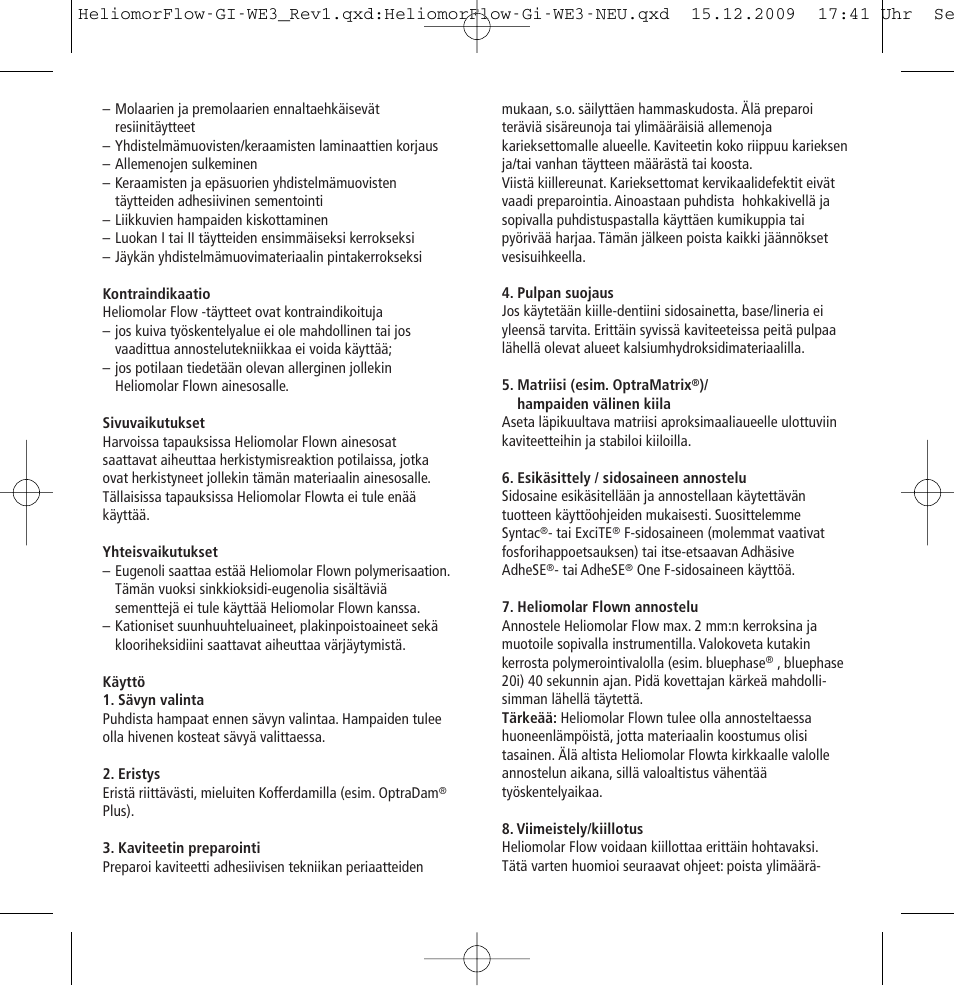 Ivoclar Vivadent Heliomolar Flow User Manual | Page 20 / 28