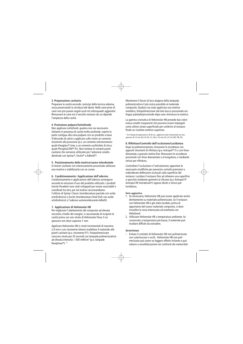 Ivoclar Vivadent Heliomolar HB User Manual | Page 10 / 32