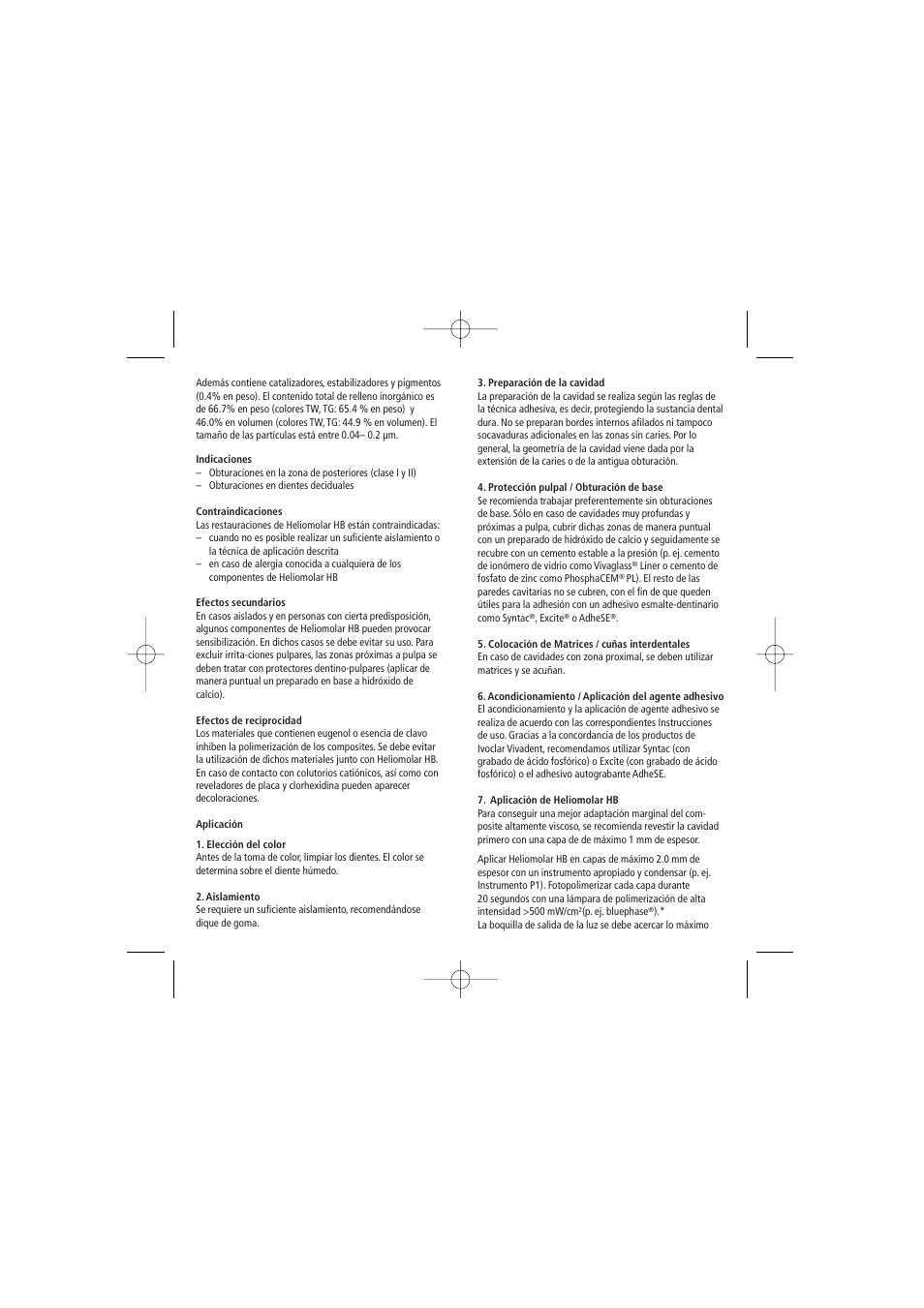 Ivoclar Vivadent Heliomolar HB User Manual | Page 12 / 32