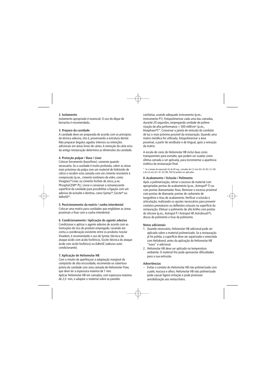 Ivoclar Vivadent Heliomolar HB User Manual | Page 15 / 32