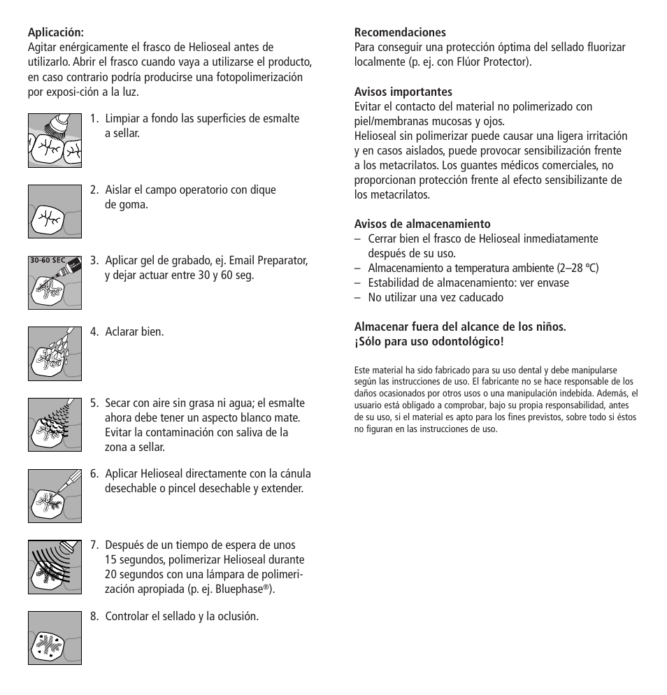 Ivoclar Vivadent Helioseal User Manual | Page 8 / 24