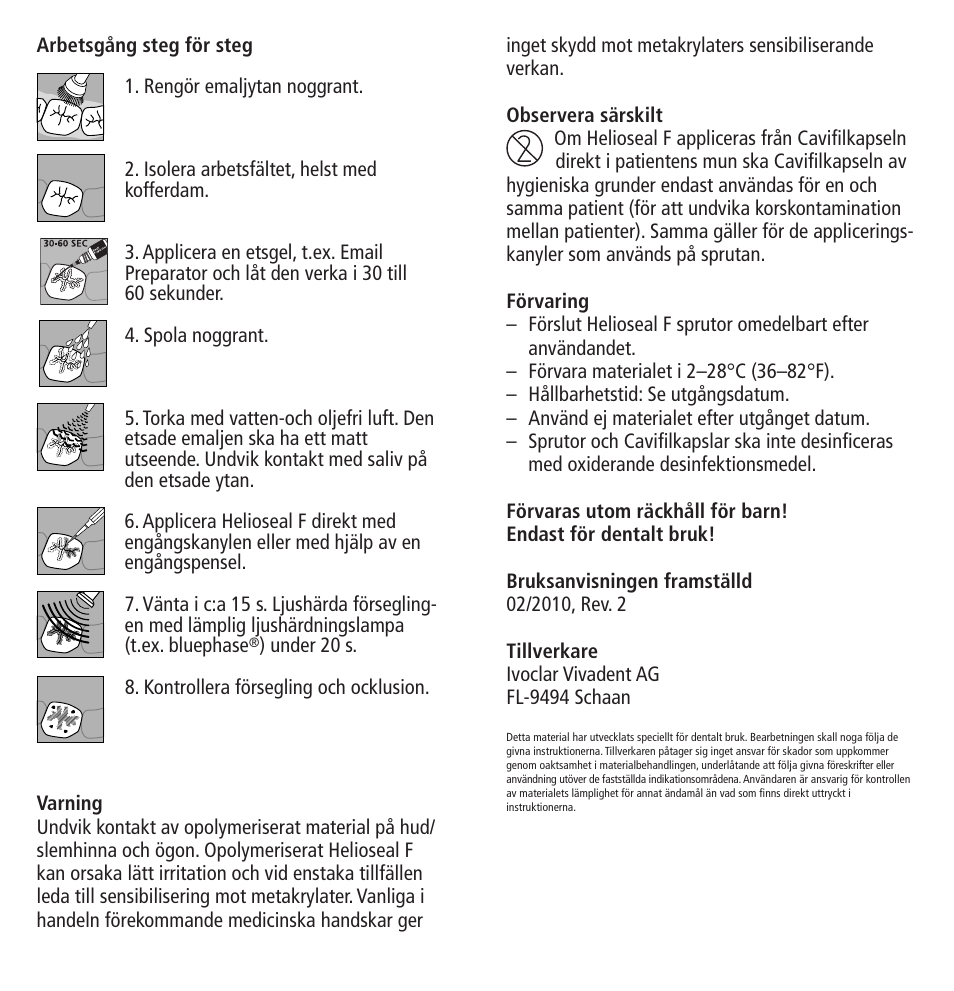 Ivoclar Vivadent Helioseal F User Manual | Page 11 / 25