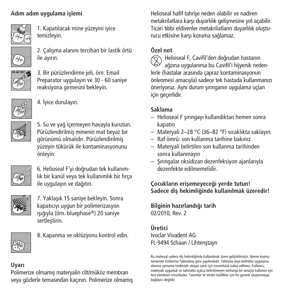 Ivoclar Vivadent Helioseal F User Manual | Page 20 / 25