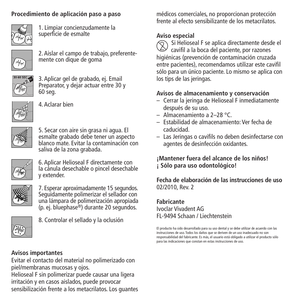Ivoclar Vivadent Helioseal F User Manual | Page 8 / 25