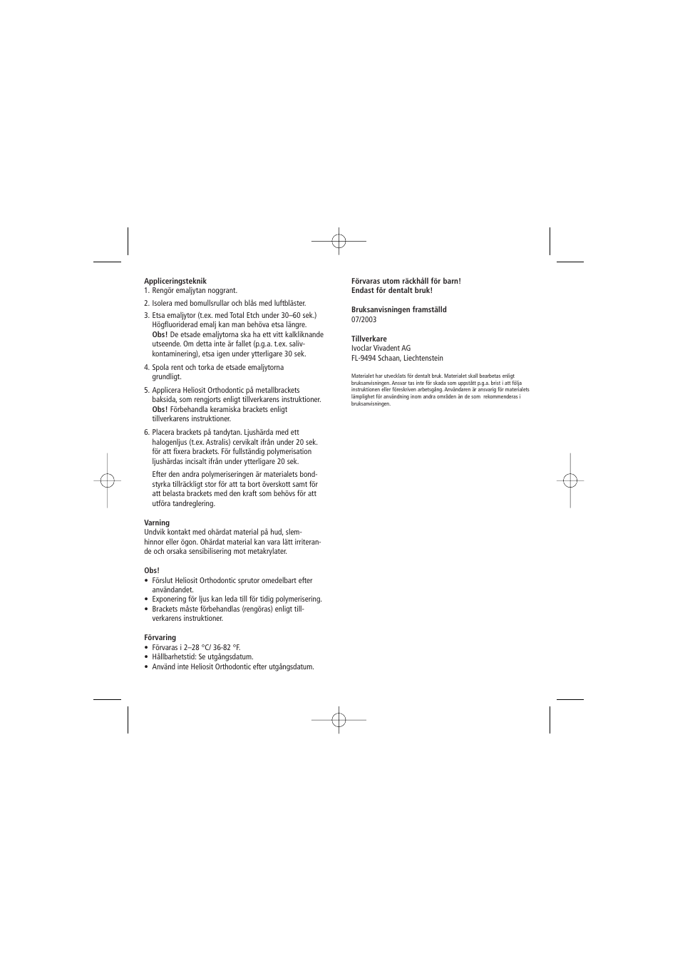 Ivoclar Vivadent Heliosit Orthodontic User Manual | Page 11 / 20