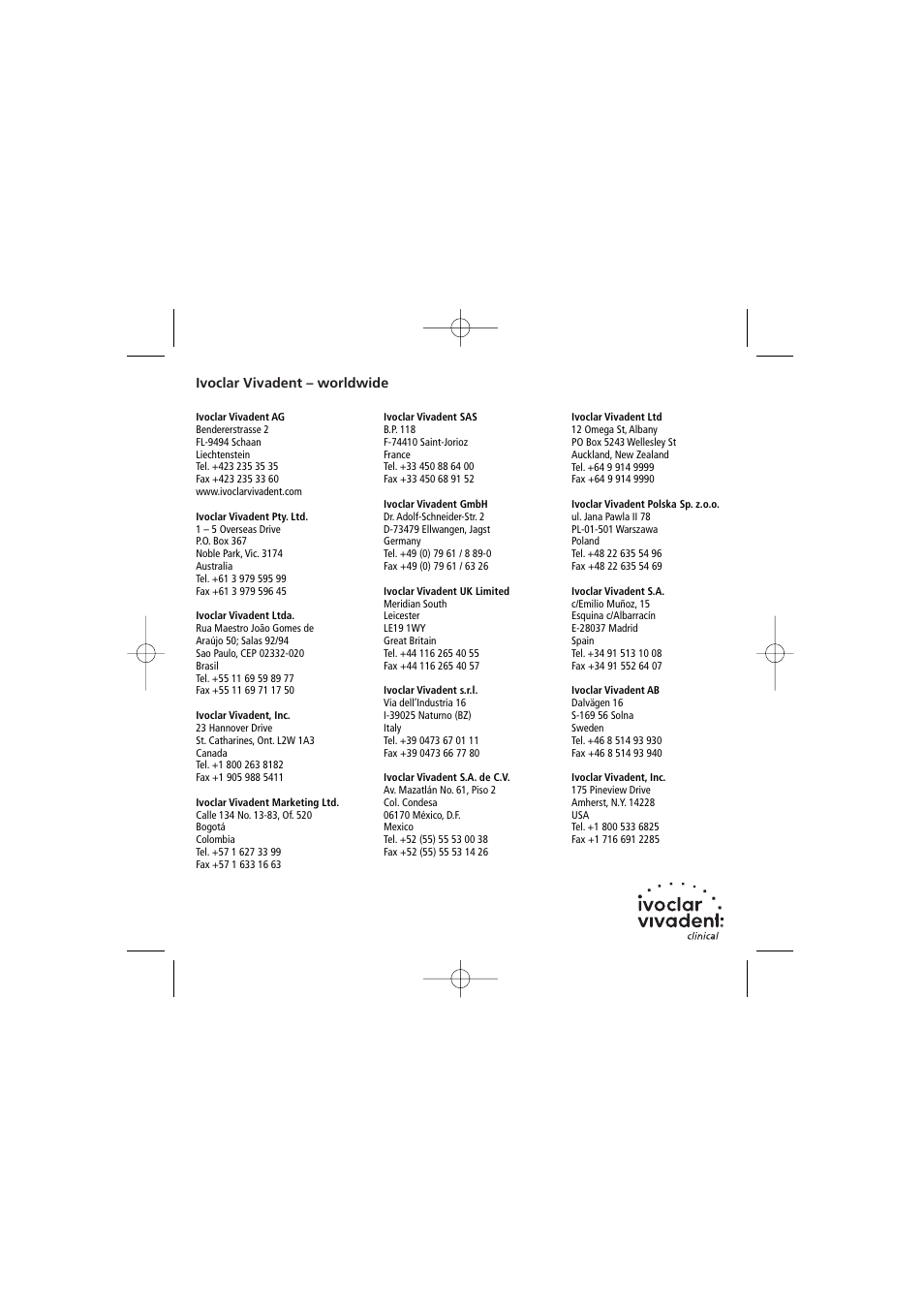 Ivoclar Vivadent Heliosit Orthodontic User Manual | Page 20 / 20